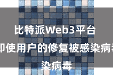比特派Web3平台 即使用户的修复被感染病毒